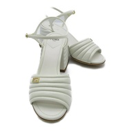 FENDI FF Promenade 涼鞋鞋皮革白色二手女式尺寸 36