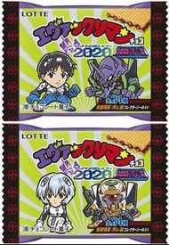 全套 LOTTE 樂天 仙魔大戰 x EVA 新世紀福音戰士 エヴァックリマン 新劇場版: 序・破 威化餅 貼紙