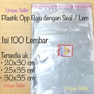 [Isi100] Plastik Opp Baju (SEAL/LEM) Uk 20x30 25x35 30x35 cm / Kantong Plastik Opp Seal 20x30 25x35 40x35 / Plastik Opp Baju Sajadah Mukenah dengan Perekat 20x30 25x35 30x35