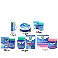 vicks vaporub 10gm 25gm 50gm* baby balsam 50gm* inhaler 0.5ml