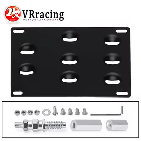 Front Bumper Tow Hook License Plate Mount Bracket Holder For 06-13 BMW E92 E93 325i E70 X5 & 01-15 M