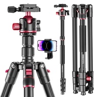 74-inch-Professional-Camera-Photography-Tripod, Ball Head Aluminum DSLR/SLR Tripod & Monopod with Ca