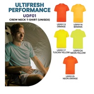 ULTIFRESH 5XL Anti-Bacterial Microfiber Jersey Plain T-shirt Baju Jersi Baju Lelaki Dri Fit Round Neck Tshirt UDF01 C