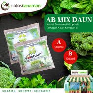 Pupuk AB Mix Nutrisi Tanaman Hidroponik ABMix Sayur Sayuran Daun 500 ml 250 gram Original Pupuk AB Mix Pabrik Kebun Hidroponik Tanaman Sayur Sayuran Buah Organik Taman Kebun