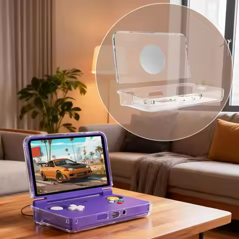 For RETROID POCKET Flip 2 Protective Case Anti-drop TPU Transparent Protective Cover Game Console Ac