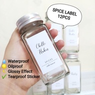 🌟NEW PRODUCT🌟 Spice Label / Kitchen Label / Sticker Dapur / Sticker Rempah / Waterproof Kitchen Labe
