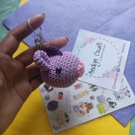 GANTUNGAN Bts bt21 mang Keychain/bt21 mang Knitting Doll free pc jhope bts
