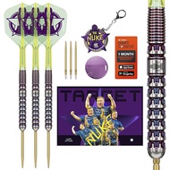 Target Darts Luke Littler World Champion Steel Tip Swiss Point Darts, 90% Tungsten Dart Set, 23G | T