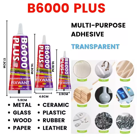 B-6000 Upgrade Transparent Glue for Rubber Wood Metal Paper Glass Resin B6000 PLUS Adhesive Jewelry