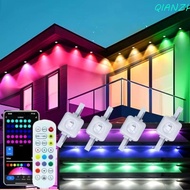 QIANZHI RGB Lights, Waterproof Smart Eaves Lights, All Holiday App Remote Control IP67 Bluetooth Str