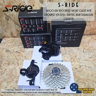 S-Ride M500-DH 1x10-Speed Short Cage MTB Groupset (11-32T) - Shifter, Rear Derailleur, Cassette