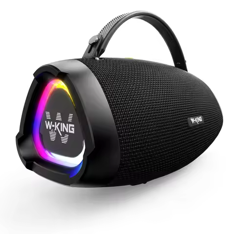 W-KING X10S Bluetooth Speaker 40W Dual Drivers, IPX7 Waterproof, 20H Playtime, TWS Stereo, RGB Light