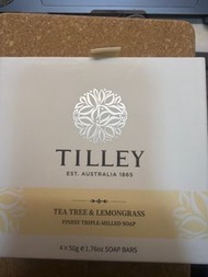 最後清貨4x50克 一盒四件，澳洲Tilley 肥皂tea tree and lemongrass soap