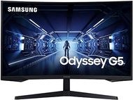 SAMSUNG 32” Odyssey G5 Gaming Monitor, WQHD (2560x1440), 144Hz, Curved, 1ms, HDMI, Display Port, AMD FreeSync Premium, HDR10, LC32G55TQWNXZA, Black