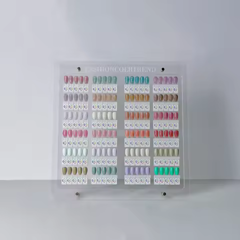 Double Side 100/120/240 Color Magnetic Single Nail Tips Gel Polish Test Stand Nail Salon Table Displ