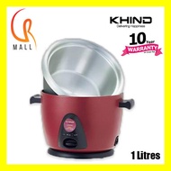 KHIND 1.0L RC110M Stainless Steel Inner Pot Rice Cooker