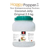 HAPPYPOPPER Coconut Coco Q QQ Color Jelly Cendol Bubble Milk Tea Topping Toppings 2.5 Kg 2.5kg Halal 原味椰果 果凍 Q果