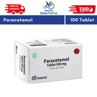 Paracetamol TABLET 500 MG MERSIFARMA PER-BOX @100 TABLETS - HEAT REDUCING MEDICINE