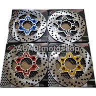 220MM FLOATING STAINLESS STAR disc, stainless steel floating star disc, carved star disc, silver com