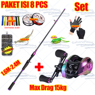 pancing 1 set lengkap kuat/Joran Pancing 1 Set Reel Besi/joran pancing kuat 50kg/Joran Pancing Lengk
