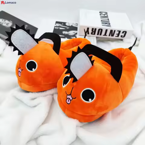Japanese Anime Chainsaw Man Pochita Slippers Cosplay Kawaii Puppy Halloween Party Costumes Prop Xmas