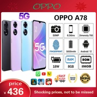 OPPO A78 A56 100%Original 5G phone 8GB RAM+256GB ROM Type-C interface 5000mAh battery 50MP Android 1