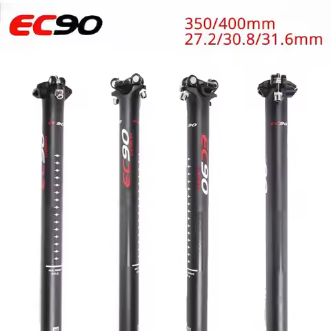 EC90 Carbon Fiber Bicycle Seatpost 27.2/30.8/31.6mm Mountain Road Bike Seat Post Seat Tube 350mm 400
