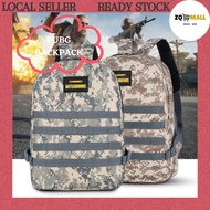 Army Military PUBG Gamer Large Capacity Fashion Level 3 Backpack Outdoor Travel School Bag PUBG Beg 