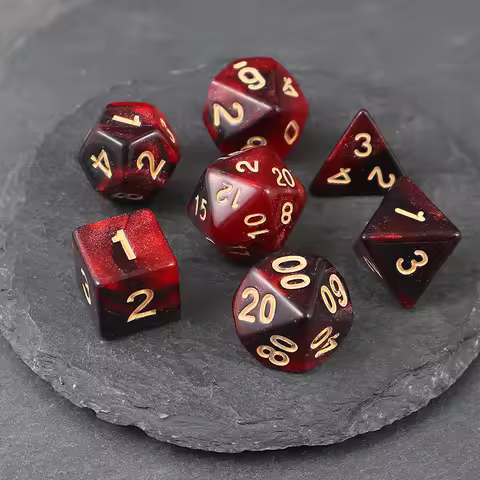 Polyhedral Dice Sets with Pouches for D&D DND RPG Mtg Dungeon and Dragons Table Board Roll Playing G