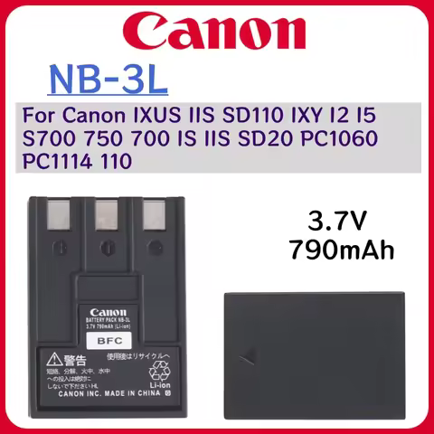Original NB-3L NB3L NB 3L Camera Battery for Canon IXUS IIS SD110 IXY I2 I5 S700 750 700 IS IIS SD20