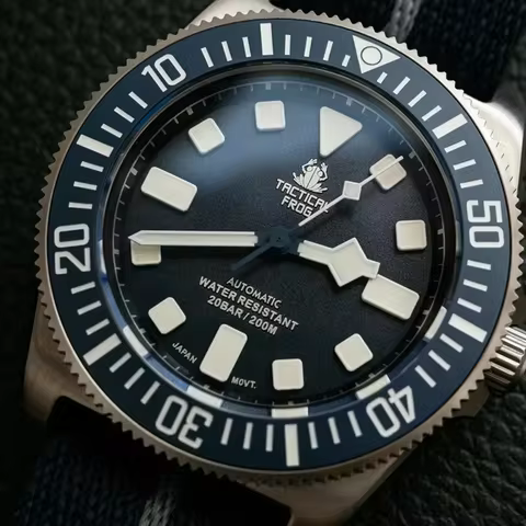 Tactical Frog FXD V4 Mechanical Watch NH35 Automatic Movement Titanium Mens Watches 200m Waterproof 