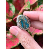Persian Turquoise Stone Ring Blue-Blue Size : 7