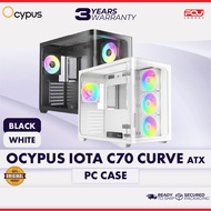 OCYPUS IOTA C70 CURVE ARGB DIGITAL ATX CASE - BLACK / WHITE (3 Years Warranty)