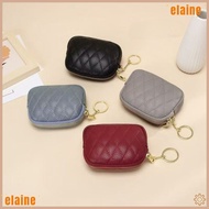 ELAINE Mini Coin Purse, Casual Portable Zipper Wallet, PU Leather Versatile Car Key