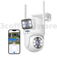 Hiseeu WS03 3MP+3MP Wifi Surveillance Camera Dual Lens 8X Digital Zoom Color Night Vision Human Dete