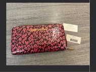 Louis Vuitton LV 紅色漆皮豹紋長銀包, 真品