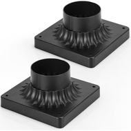 Outdoor Post Light Mounting Base 2 Pack, Traditional Base Mount Cast Aluminum Pier Mount Base with M