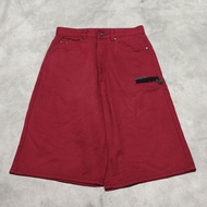 MERAH Y2k Pelle Red Shorts