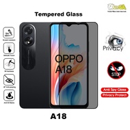 ANTI GORES KACA UNTUK OPPO A18 CERAMIC MATTE TEMPERED GLASS PRIVASI SPY PELINDUNG LAYAR