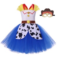 ZZOOI Disney Kids Toy Story Jessie Cosplay Costume Girls Mesh Tutu Dress Children Buzz Lightyear Dre