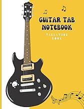 Guitar Tab Notebook: Tablature Sheet Music Staff Manuscript Composition Paper with 8 Six-Line Guitar