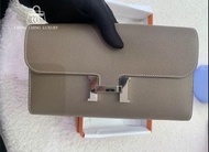 🌈Hermes🧡Constance Wallet🧡大象灰銀扣🌟99新🌟epsom皮🌟etoupe🌟constancewallet🌟constance🌟
