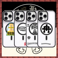 Classics DIESSEL CHearts Graffiti Label Lucency 2 In 1 Magnet Phone Case Suitable For IPhone16 16Pro