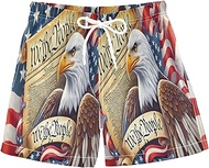 Swimming Trunks for Kids, Toddler Boy Swim Shorts 2T, American Flag Eagle