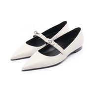 愛馬仕 Kelly 芭蕾平底鞋，皮革材質，灰色，淺灰色，二手，女款，36碼