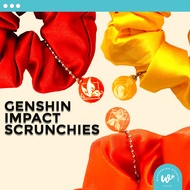 Handmade Genshin Impact Scrunchies Novelty Gift Fashionable Hair Accessories Albedo Yoimiya Hutao