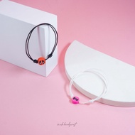 ASB - (Couple) Gelang Couple Batman And Girl Double Slide | Gelang couple Tali Korea Clay