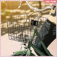 [Wishshopefhx] Bike Front Basket Large Capacity Detachable Accessories Front Frame Bike