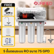 เครื่องกรองน้ำ 5 ขั้นตอน ระบบ RO 75 GPD/400GPD/600GPD เครื่องกรองน้ำดื่ม 5 ขั้นตอน ระบบ RO 75 GPD/40