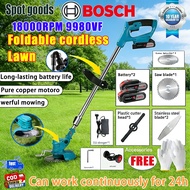 Bosch Lawn mower 9980VF Battery Multifunction Mesin Rumput Cordless fold Pemotong rumput grass cutte